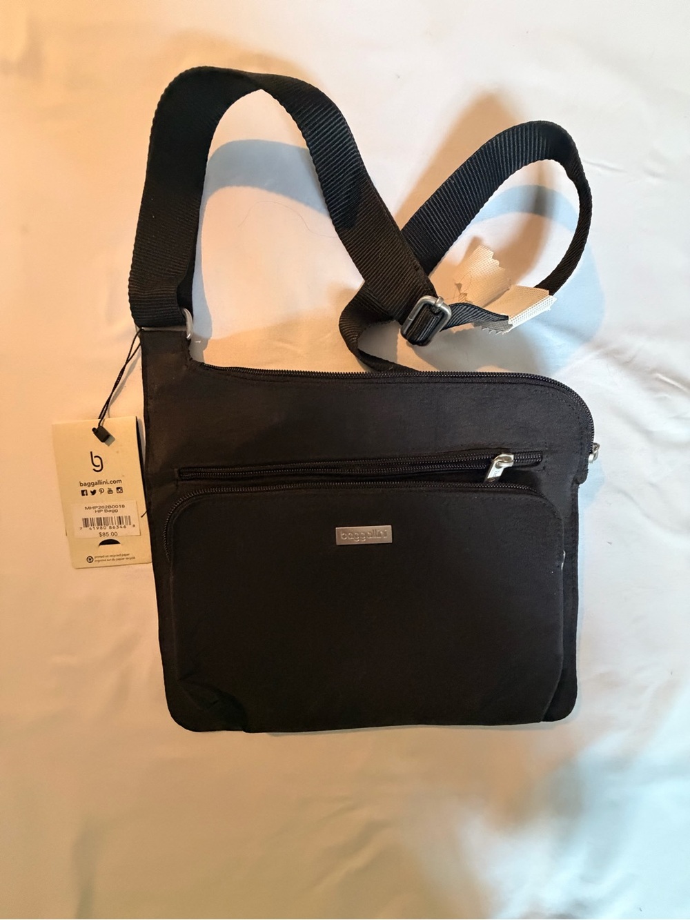 Baggallini Black Crossbody Shoulder Bag Purse NWT $85 Adjustable Strap